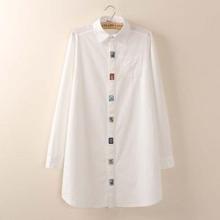 Tangi Embroidered Long-Sleeve Blouse