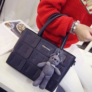 Rosanna Bags Panel Tote with Bear Charm