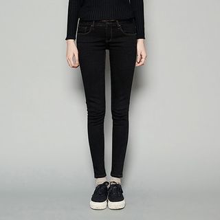chuu Brushed-Fleece Lined Skinny Jeans