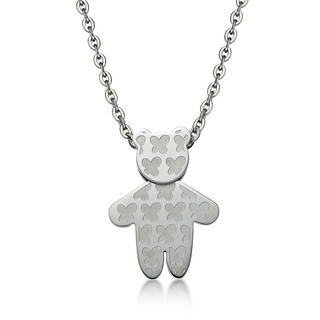 Kenny & co. Butterfly Kenny Bear Pendant with Necklace Silver - One Size