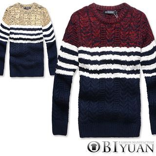 OBI YUAN Stripe Ribbed Sweater