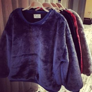 chome Furry Pullover