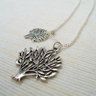 MyLittleThing Silver Double Trees Necklace Silver - One Size