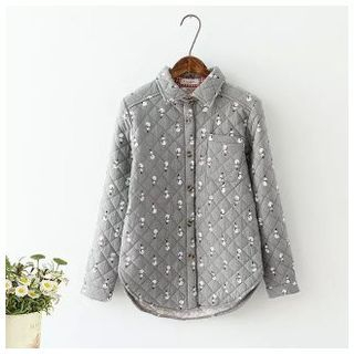 Kirito Snowman Printed Quilted Blouse