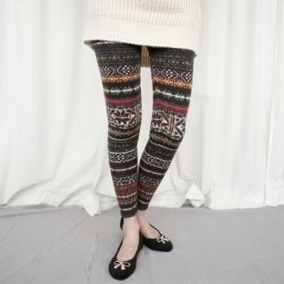 Brushed Fleece Patterned Leggings