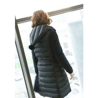 Lemite Hooded Double-Breasted Padded Coat