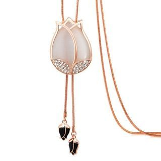 Glitglow Jeweled Tulip Necklace