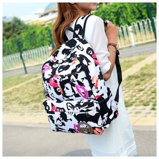 Seok Printed Canvas Backpack