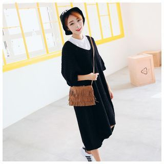 Sens Collection Elbow-Sleeve Sweater Dress