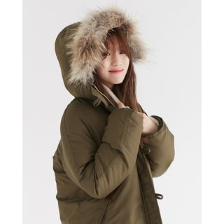 Someday, if Faux-Fur Hooded Padded Jacket
