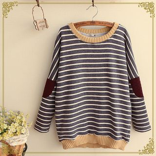 Fairyland Elbow Patch Striped Pullover