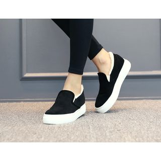 DANI LOVE Fleece-Lined Faux-Suede Slip-Ons