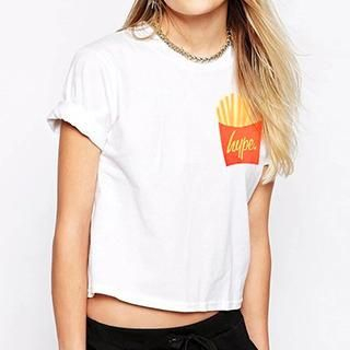 Obel French Fries Print Short-Sleeve T-Shirt
