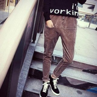 JUN.LEE Corduroy Slim Fit Pants