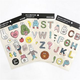 Full House Lettering Cartoon Stickers