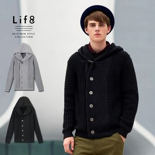 Life 8 Cable Knit Hooded Cardigan
