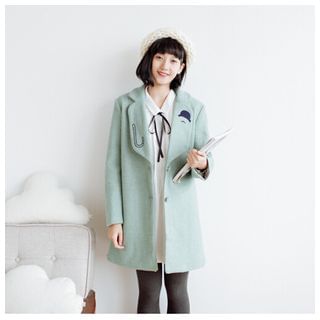 Kirito Embroidered Single-Breasted Coat