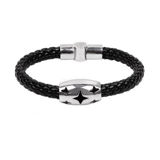 KINNO Star Woven Faux Leather Bracelet