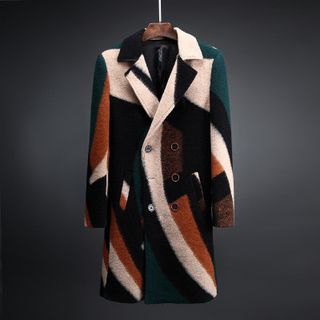 Chuoku Color-Block Long Slim-Fit Coat