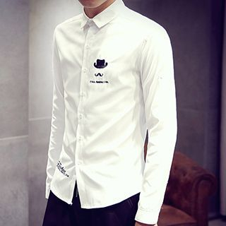 Newlook Long-Sleeve Embroidered Shirt