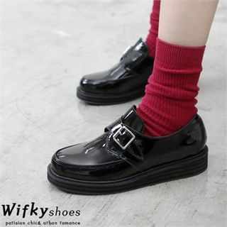 Wifky Buckled Patent Loafers