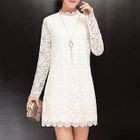 Long-Sleeve Lace Panel Dress от YesStyle.com INT Long-Sleeve Lace Panel Dress от YesStyle.com INT