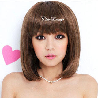 Clair Beauty Short Wigs - Straight Light Brown - One Size