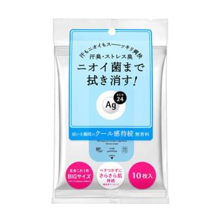 Shiseido - Ag Deo 24 Clear Shower Sheet Cool - 10 pcs