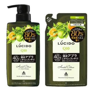 Mandom Men's - Lucido Q10 Medicated Scalp Deo Shampoo Herbal Citrus 450Ml