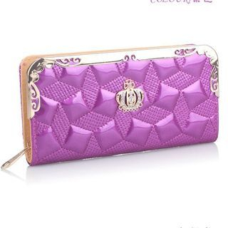 Pennyshine Faux-Leather Metal-Accent Rhinestone Wallet