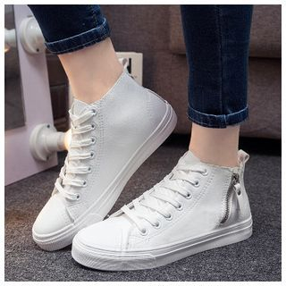 EUNICE Faux-Leather Sneakers