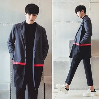 MRCYC Contrast-Trim Panel Trench Coat