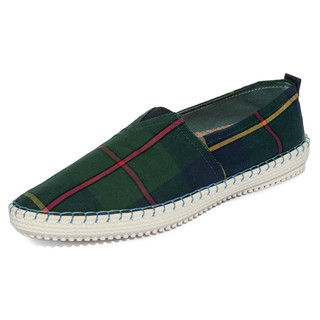 yeswalker Plaid Canvas Slip-Ons