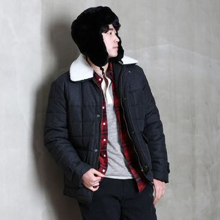 MODSLOOK Fleece-Collar Quilted Jacket