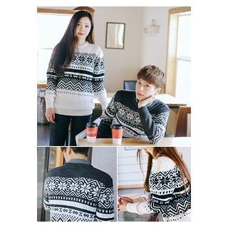 HOTBOOM Nordic-Pattern Sweater