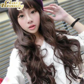 Clair Beauty Long Full Wig - Wavy Dark Brown - One Size