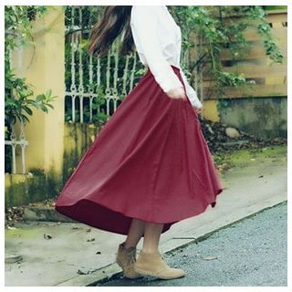 Clover Dream Elastic Waist Maxi Skirt