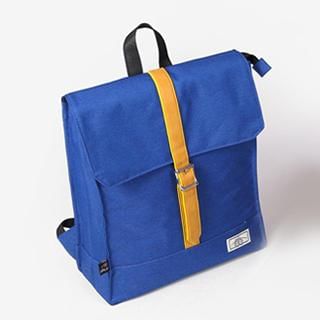 Mr.ace Homme Contrast-Buckle Appliqu  Linen Backpack