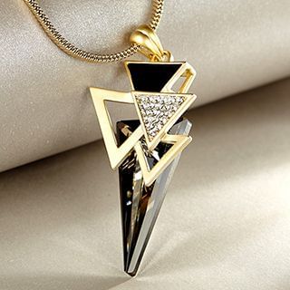 T400 Jewelers Triangle Rhinestone Necklace