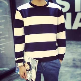 Bay Go Mall Long Sleeved Striped Pullover