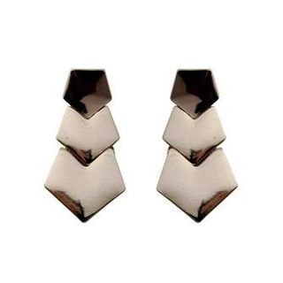 KELA Metallic Pentagon Earrings