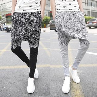Bay Go Mall Print Harem Pants