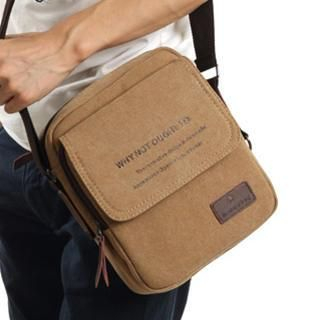 Moyyi Lettering Canvas Cross Bag