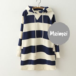 Meimei Stripe Hoodie Dress