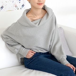 59 Seconds Cowl Neck Batwing-Sleeve Top