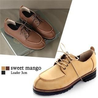SWEET MANGO Faux-Leather Oxford Flats