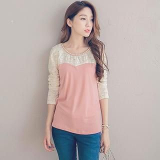 Tokyo Fashion Beaded Lace-Panel Top