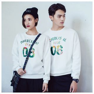 Simpair Lettering Couple Pullover