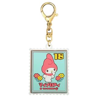 Sanrio My Melody Rubber Keyring (Retro Stamp Series) H10.5ÃW4.5ÃD0.7cm