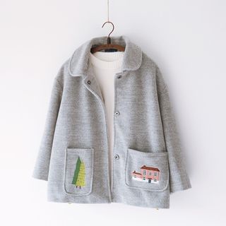Bonbon Pocket Embroidered Coat